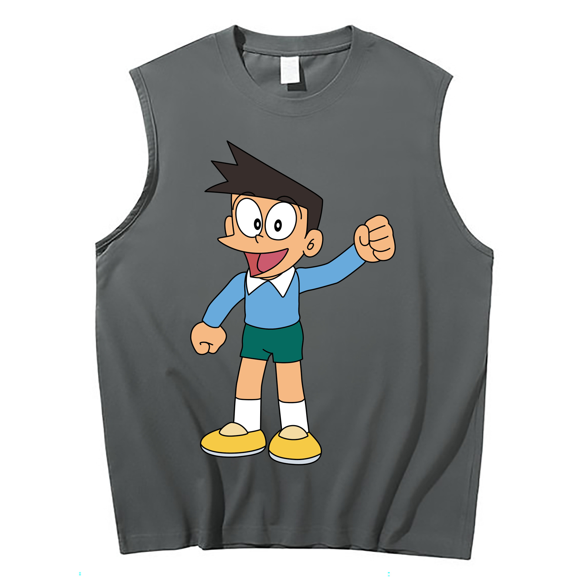 （画像用） ドラえもん 骨川 スネ夫 Doraemon Honekawa Suneo コットン100％タンクトップ（フロントプリント）